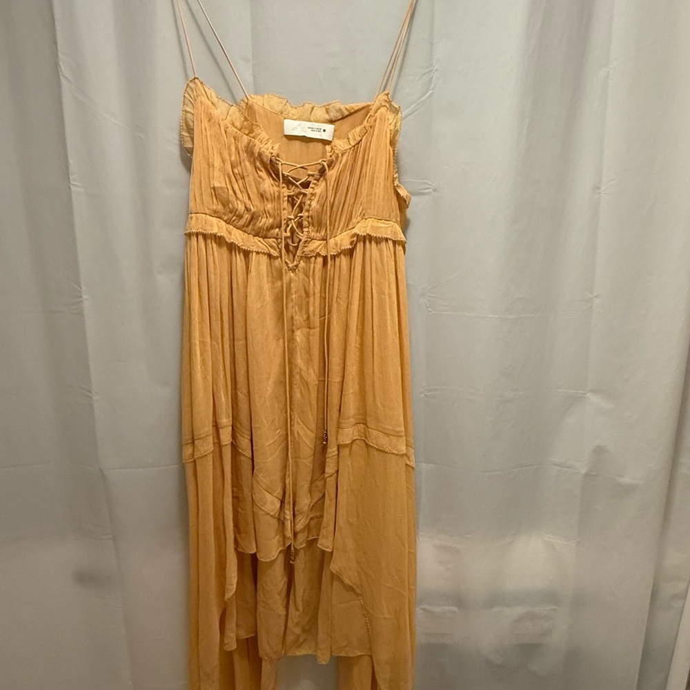Zara tangerine High Low Women's Dress